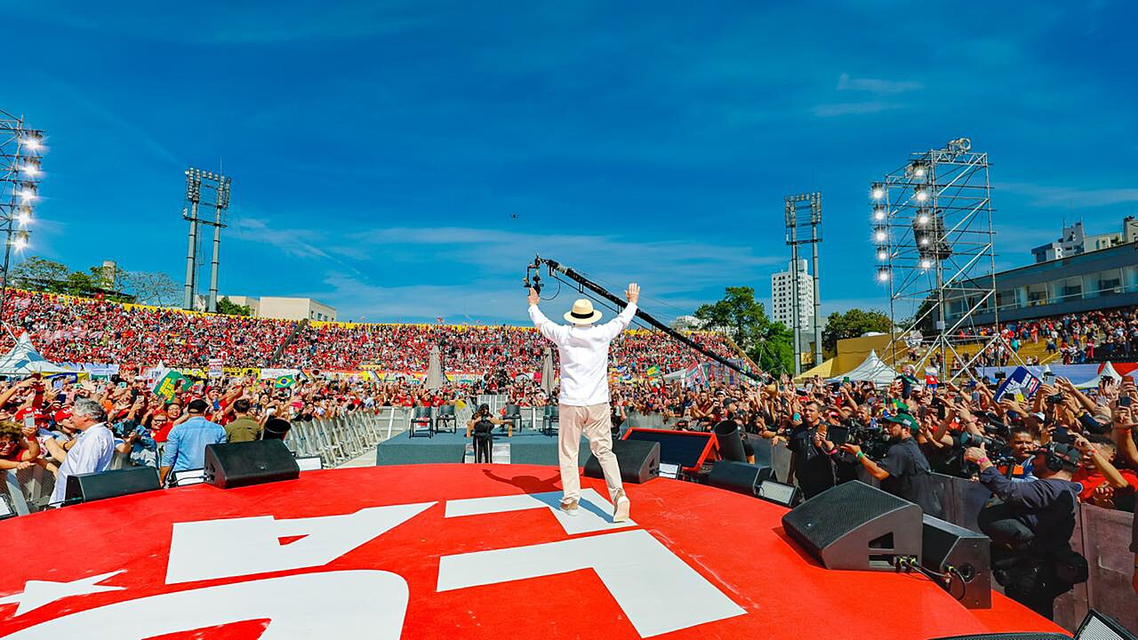 Lula en el lanzamiento de su campaña presidencial 2026